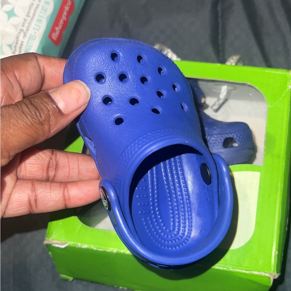 Baby boy royal blue  crocs